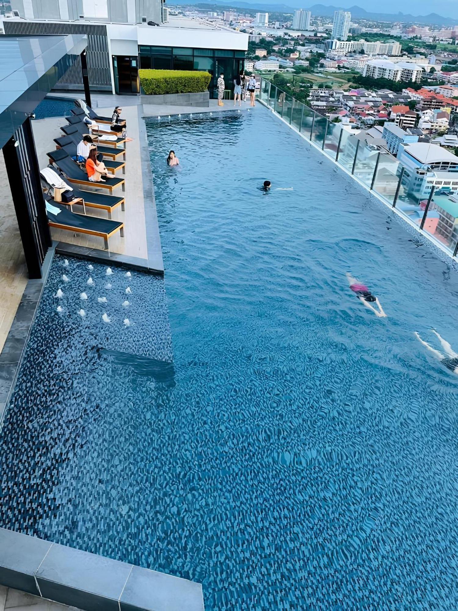 Apartmán Great Location With Infinity Pool - Central Pattaya Exteriér fotografie
